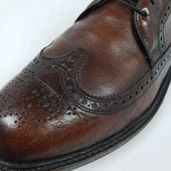 Freeman Free-Flex Mens Size 8.5 D Brown Leather Wingtip Oxford Formal Dress Shoe main image 6